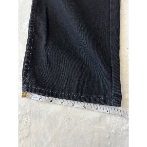 Levi's 505 Jeans Men's Regular Fit Black Casual Straight Leg Denim Size 42x30 - Picture 6 of 8